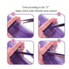 Instructions for trimming hair extensions to a Z shape to make them look more natural