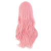 Long pink curly hair extension wig shown from the back