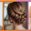 A set of brown hair and clear bobby pins used for styling hair.