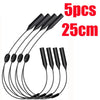 Five black adjustable anti-slip eyeglass retainer straps, 25cm long.