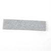 A gray knitted elastic headband for hair and face.