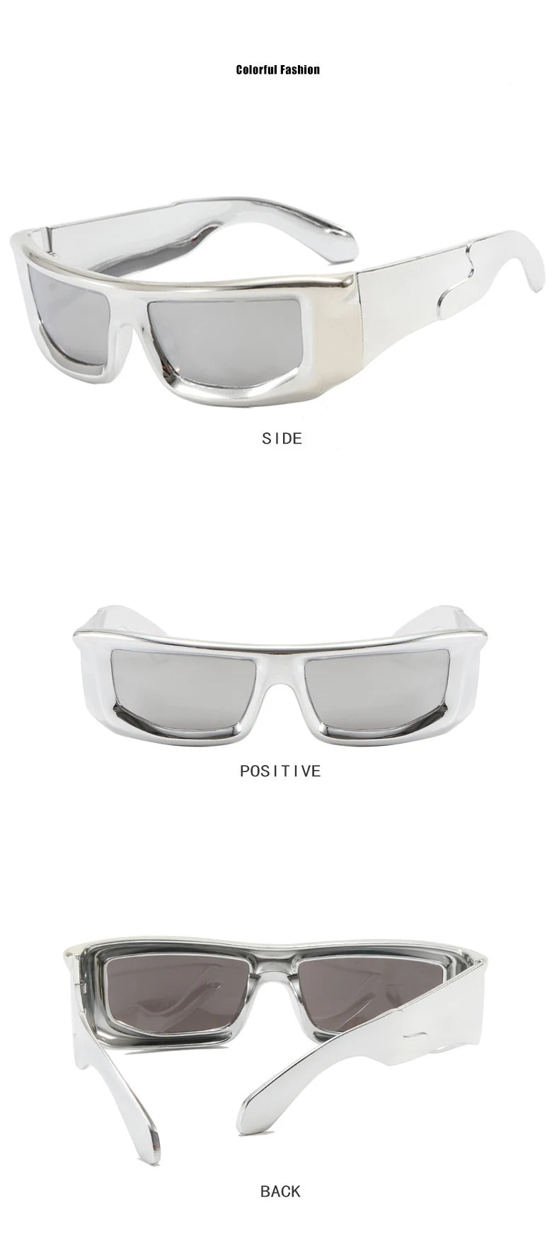 Y2K Metallic Rim Sunglasses