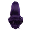 A long, straight purple hair extension wig displayed against a white background.