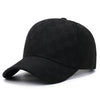 Black men's cotton dot pattern baseball cap shown from the side.