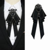 Black and silver rhinestone bow tie neck tie accessory
