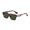 Retro quadratische Metall-Sonnenbrille mit braun-schwarzer Schmetterlings-Framen und grünen Linsen
