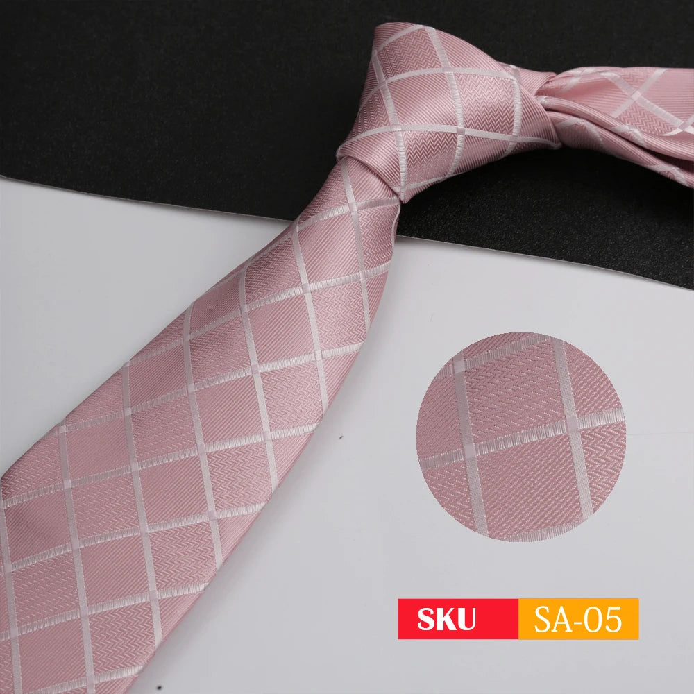 Pink gestreifter Leinenkrawatte mit kreisförmigem Detail, weißer Hintergrund, SKU SA-05