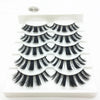 A set of handmade 3D mink false eyelashes displayed in a white tray.