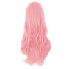 Long pink curly hair extension wig shown from the back