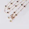 Gold chain lanyard with pearl beads and star charms for sunglasses