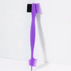 A purple precision edge control hair combing set with black bristles shown against a white background.