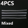 Four pieces of mixed invisible ring size adjusters displayed on a black background.