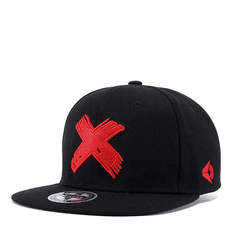 Black unisex luxury baseball cap featuring a red cross emblem on the front.