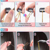 Instructions for using a hair tinsel kit showing methods for applying and tightening the tinsel on hair.