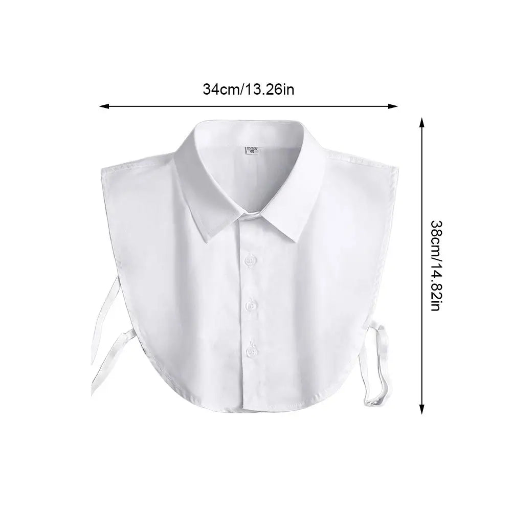 White detachable decorative collar for shirts and sweaters