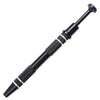 A black precision four-claw jewelry pick-up tool with textured grip and a pointed tip.