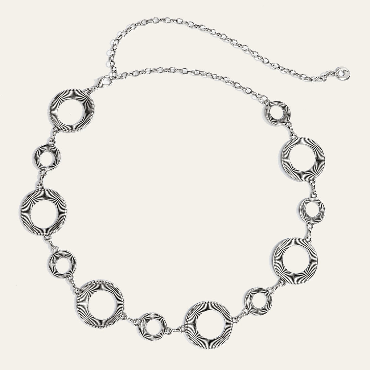 Silberne hohle Metallgürtelkette für Kleider