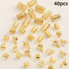 40 pieces of elegant gold hollow hair rings for braids