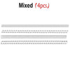 A set of four mixed invisible ring sizer tools.