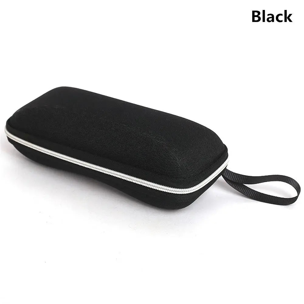 Black anti-blue light metal eyewear with a strap shown against a white background.