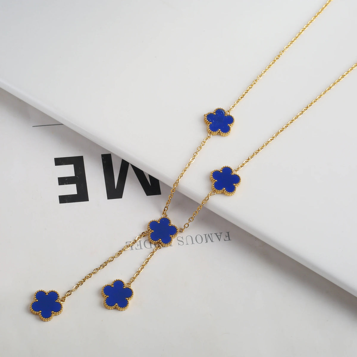 Gold Plated Stainless Steel Plant Flower Bracelet