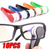 A set of 10 reusable silicone cleaning balls in various colors for portable multifunctional eyeglasses cleaning.