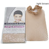 Light brown weaving cap product featuring a mesh net for hair