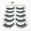 A set of black 3D mink false eyelashes displayed in a white plastic tray.