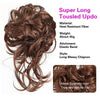 Super Long Tousled Updo made of heat resistant fiber with a long messy chignon style