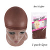 A package of Red Coffee deluxe wig caps for weave and accessories, showing two brown wig caps.