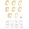 A set of gold and silver adjustable open toe rings for women