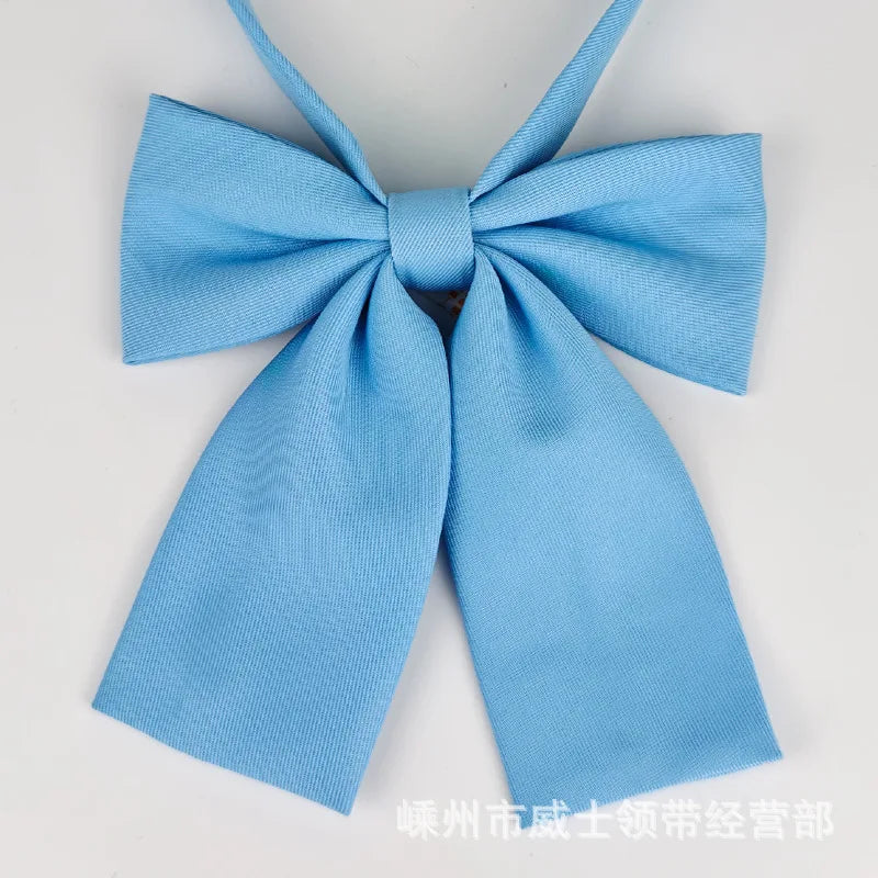 Light blue butterfly ribbon tie set for students