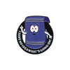 A dark blue enamel pin featuring a cartoon face with a frustrated expression and text that reads I HAVE NO IDEA WHAT'S GOING 