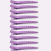 A vertical arrangement of purple professional fixed hair pins for styling.