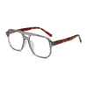 Lentes de lectura estilo piloto vintage con monturas de tortuga y lentes transparentes