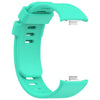 A teal silicone watch strap for a Redmi smartwatch, shown from the side.
