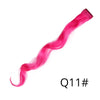 A vibrant pink, long, wavy synthetic hair extension displayed against a white background.