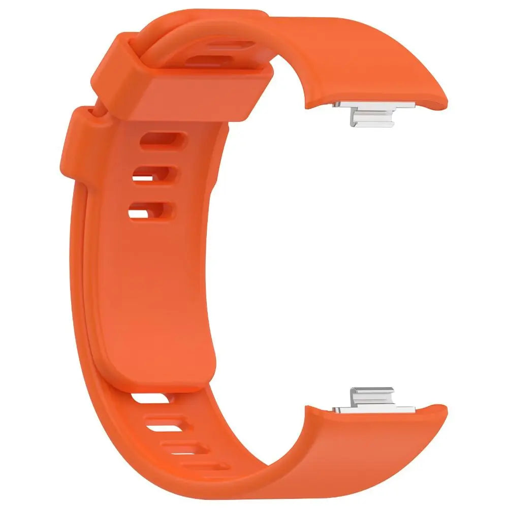 Orange replacement silicone watch strap for a smartwatch