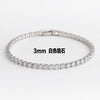 Collar de cubic zirconia de 3mm en piedra blanca, tipo choker y cubo.