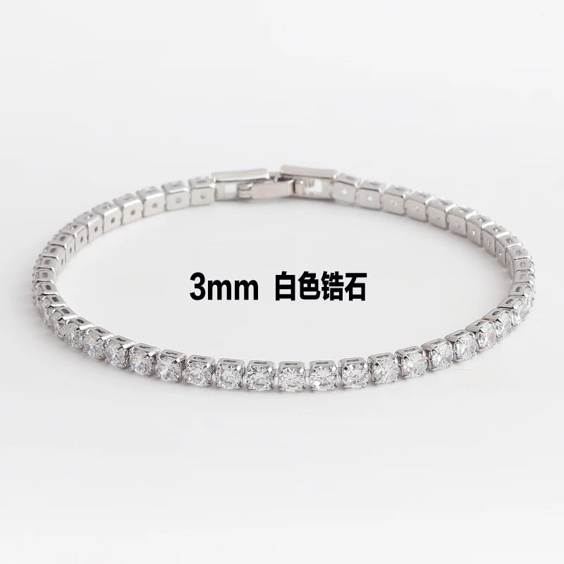 Collar de cubic zirconia de 3mm en piedra blanca, tipo choker y cubo.