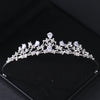 Tiare et couronne en strass cristal argenté, accessoire de cheveux.