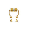 Gold hoop nose ring jewelry with a hinged design