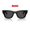 Black square sunglasses with dark lenses and black frames.
