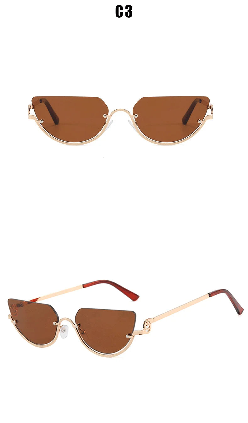 Lunettes marron avec monture dorée et verres écaille
