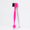 A bright pink precision edge control hair combing set with black bristles, shown against a white background.