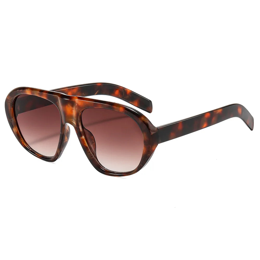 Brown tortoiseshell gradient sunglasses with dark lenses and tortoise shell frames