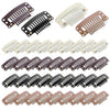 Various hair extension snap clips and combs in various colors and styles for wigs