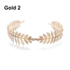 Gold leaf headband featuring delicate gold leaves for bridal or party accessories