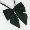 A dark green bow tie made of fabric, suitable for a classic butterfly ribbon set.