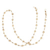 Gold-toned hollow star pearl lanyard and chain for eyeglasses